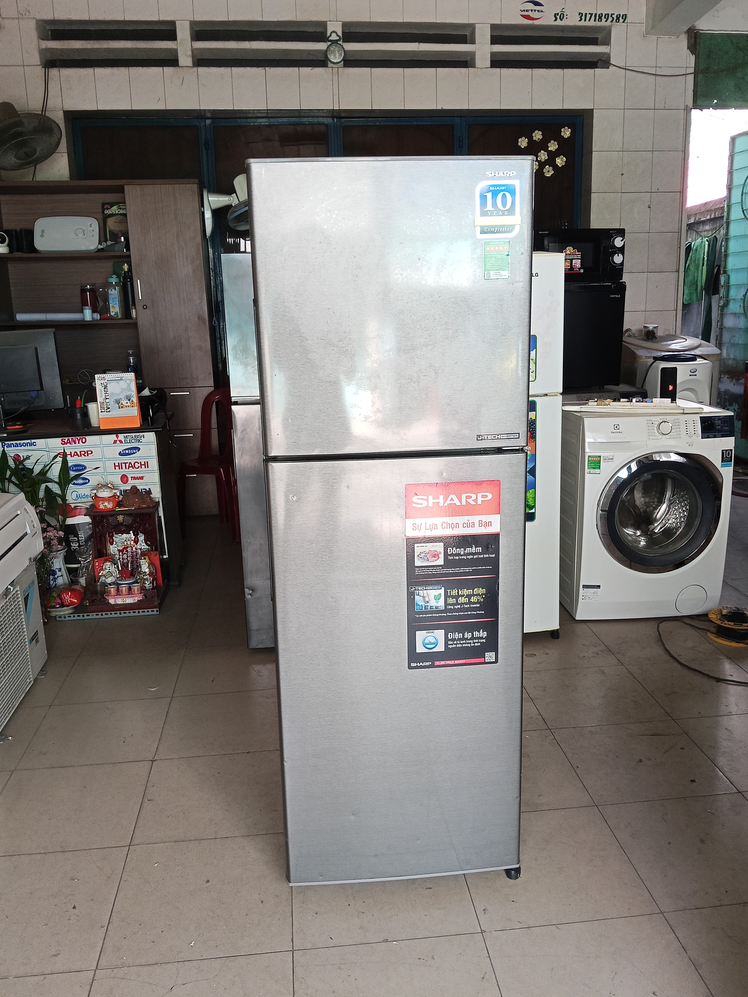 Tủ lạnh cũ sharp 250 lít