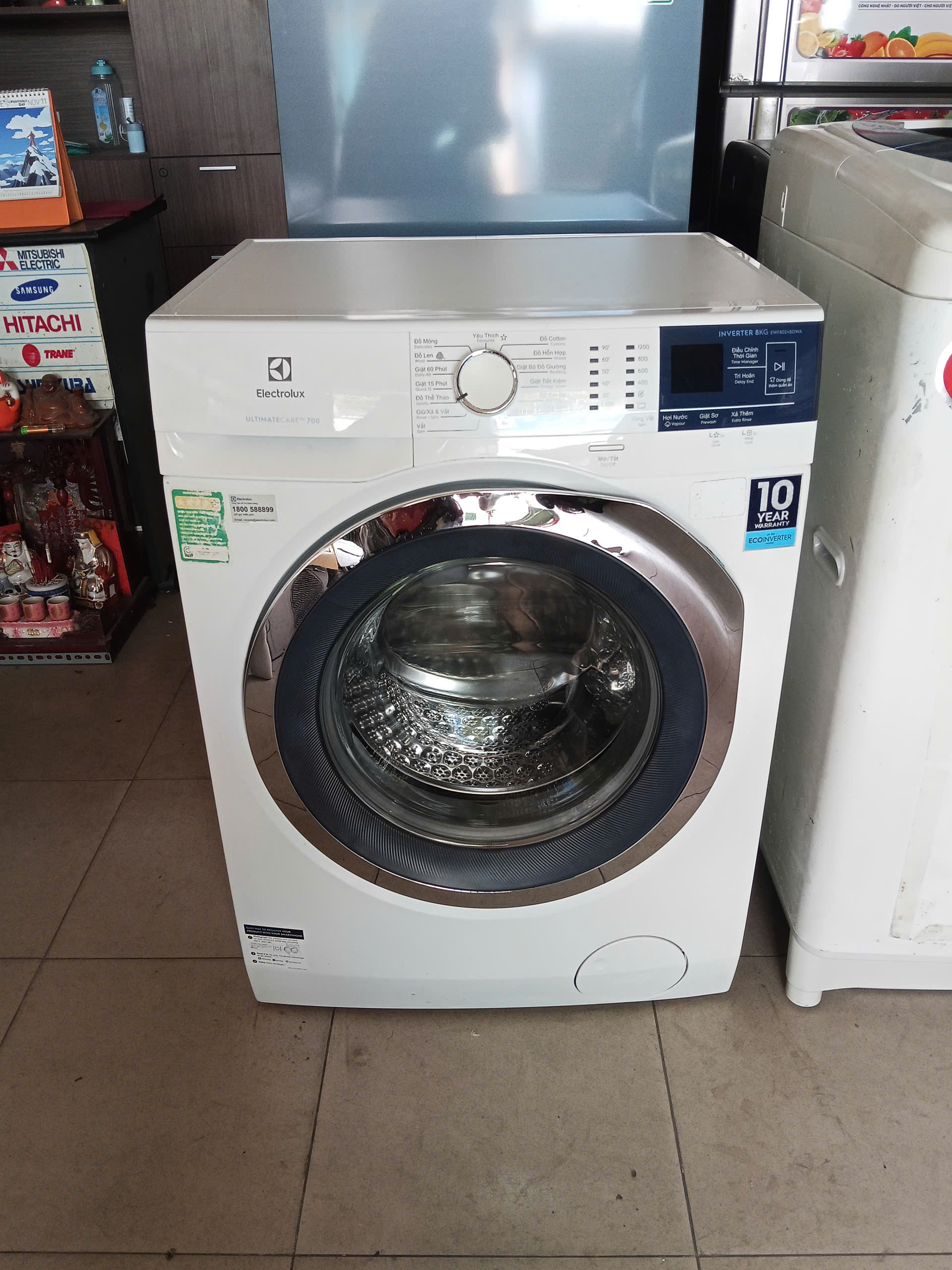 Máy giặt electrolux inverter 8kg cửa trước