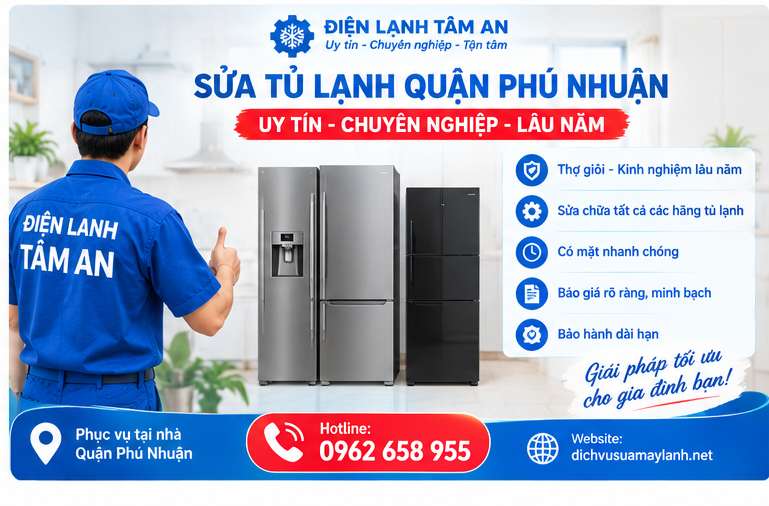 Sửa tủ lạnh quận Phú Nhuận