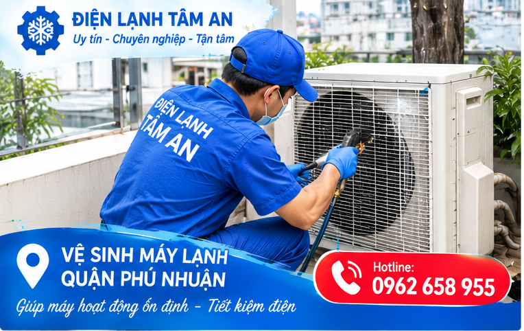 Vệ sinh máy lạnh quận Phú Nhuận